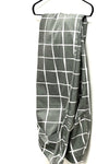 Para Gathered Leg Trousers - Pale Grey Grid