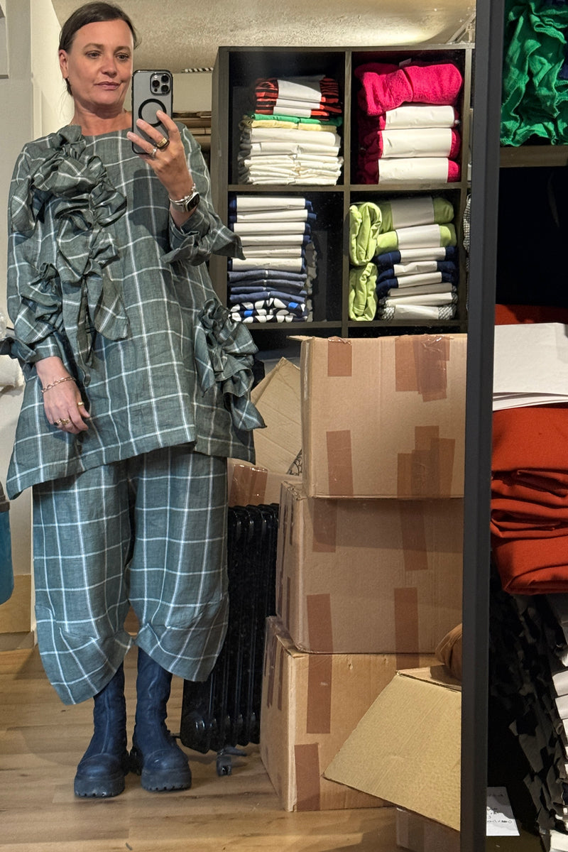 Totes Tunic - Sage Green & Cream Check