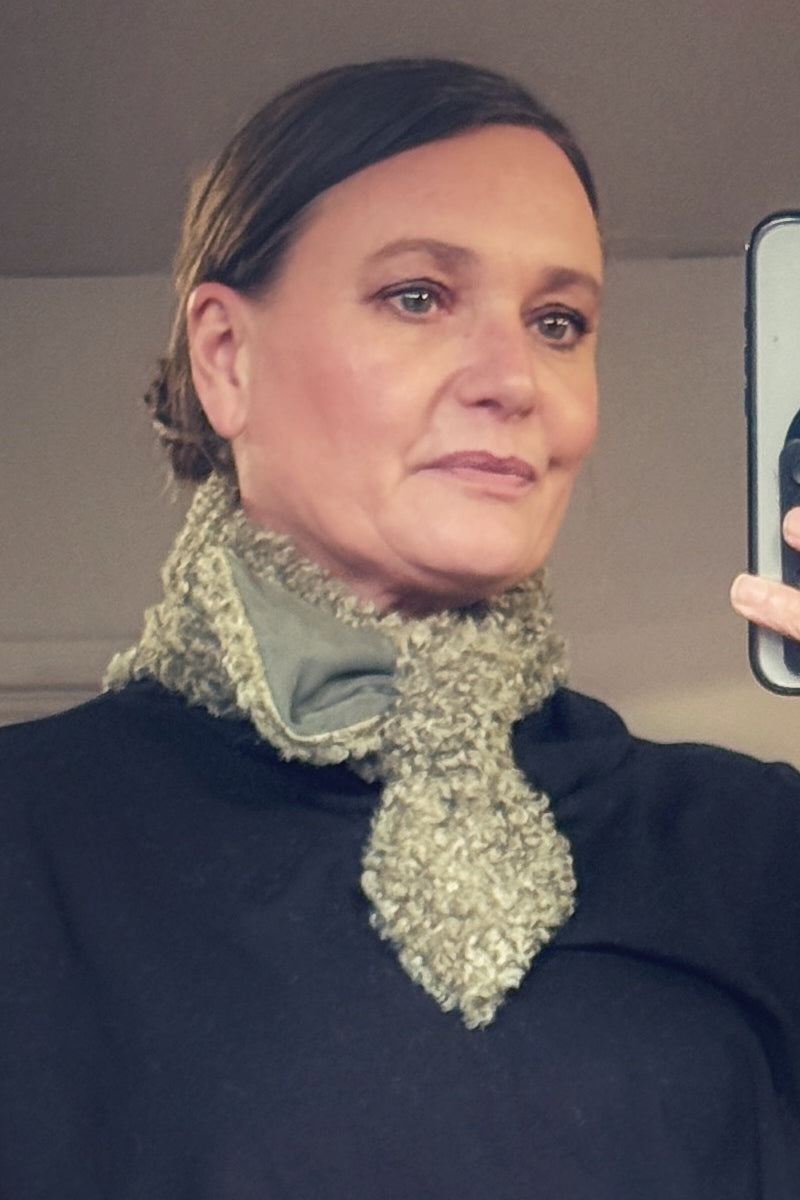 Faux Fur scarf Mint Green