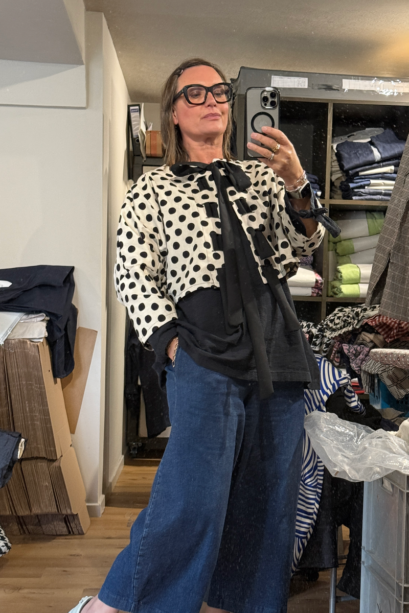 Baya - Polka Linen Cotton Jacket