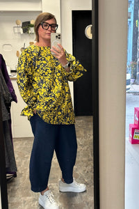 Rach Shirt - Acid - Navy Fit "n" Flare Shirt