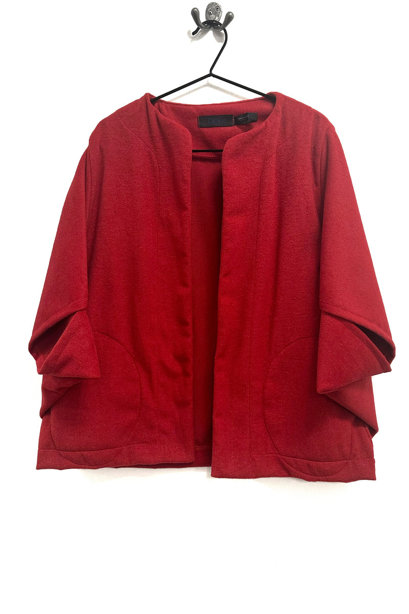 Faux Fur Red Kimono