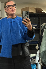 Baya Jacket with Scarf - Blue Boucle