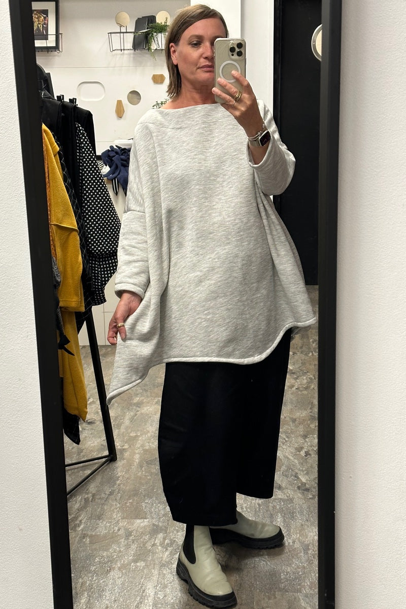 Darletta - Grey Marl super soft sweat shirt.