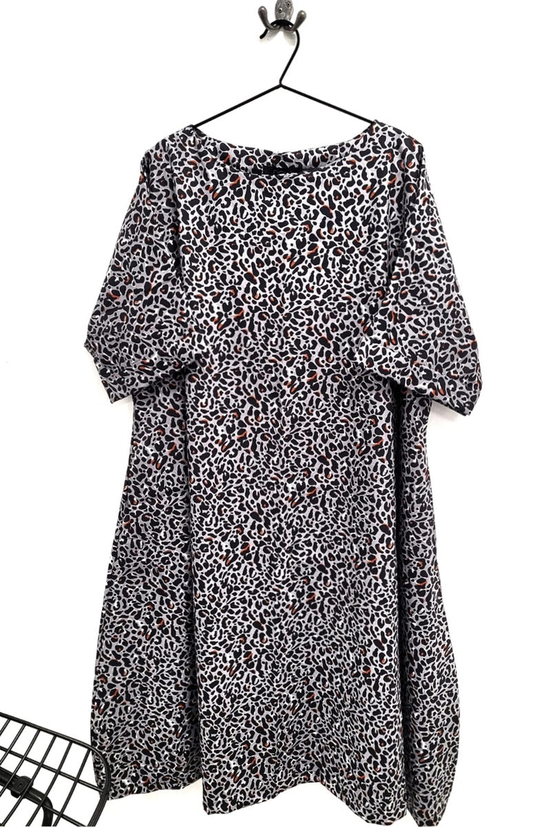 unusual grey leopard dress summer