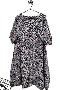 unusual grey leopard dress summer