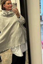 Runch Neck Jumper - Jersey Rib Grey