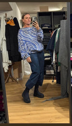 Sooper Puff Top - Blue Swirl