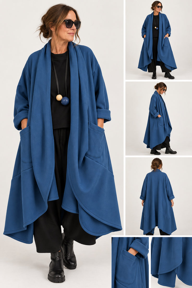 Puff Jacket - Steal Blue Cotton Jersey Mix