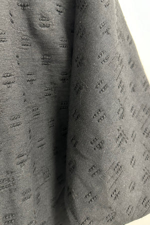 Black Textured Woven Kimono Jacket - Lyra