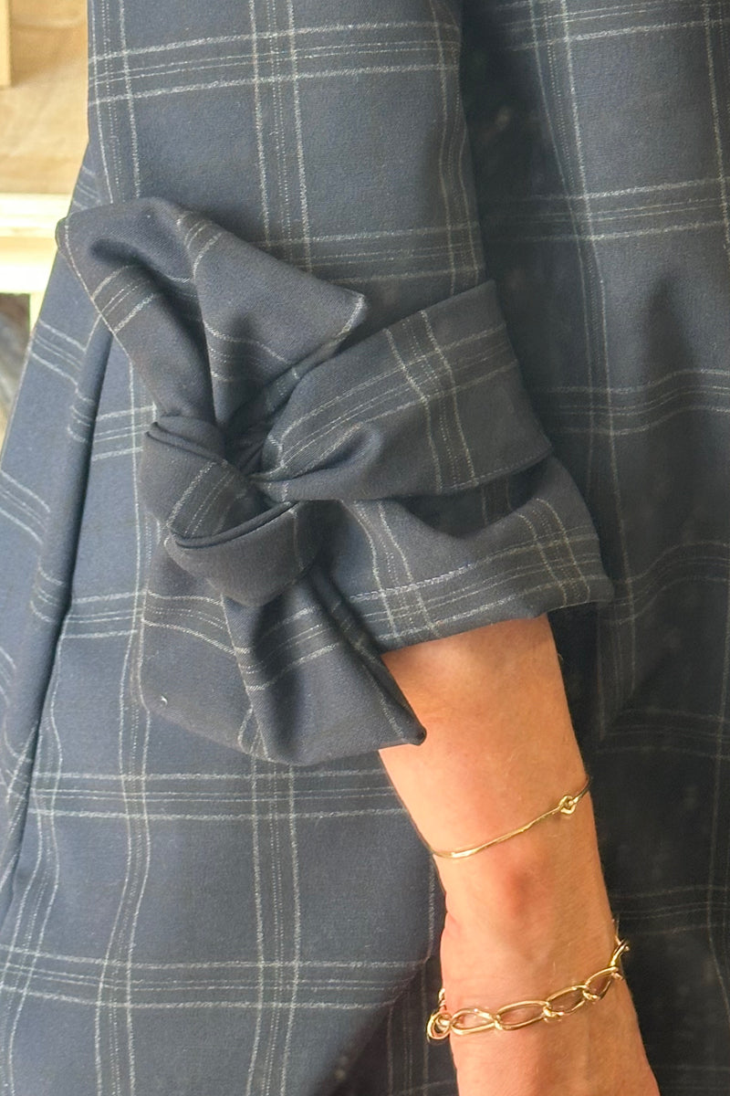 Totes Tunic - Navy Grey Check