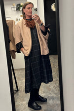 Totes Grey Wool White Check Dress