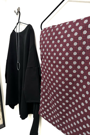 Sweeper - Wine + Gingham Dot
