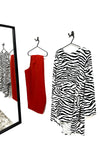 Drape Back Dress with pockets - Zebra