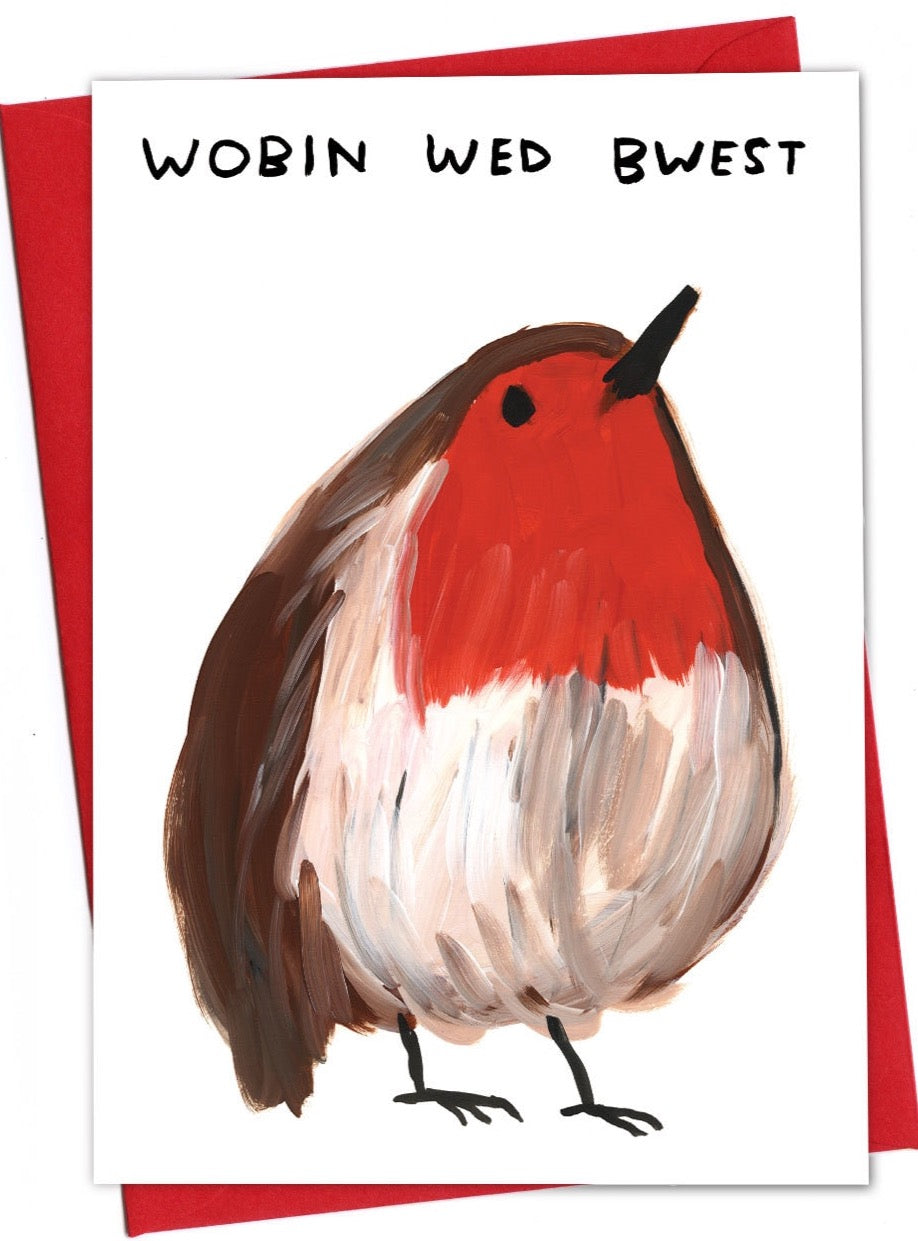 funny illustrated Christmas card David shrilgley art