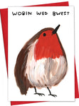 funny illustrated Christmas card David shrilgley art