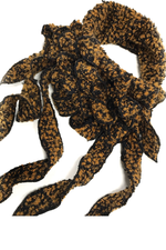 mustard unusual tassle scarf collar