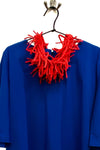 Abby - Bright Red Unusual Tassel Necklace