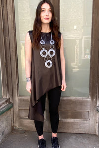Pippa Asymmetrical Bronze Vest Top