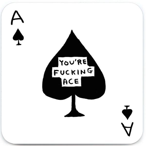 Black And White Ace Coaster
