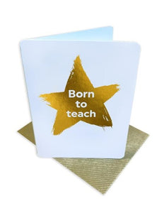 Born To Teach Mini Foil Card