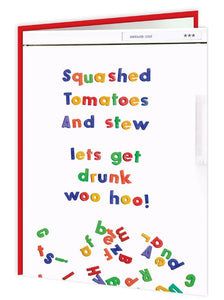 Squashed Tomatoes Birthday Card