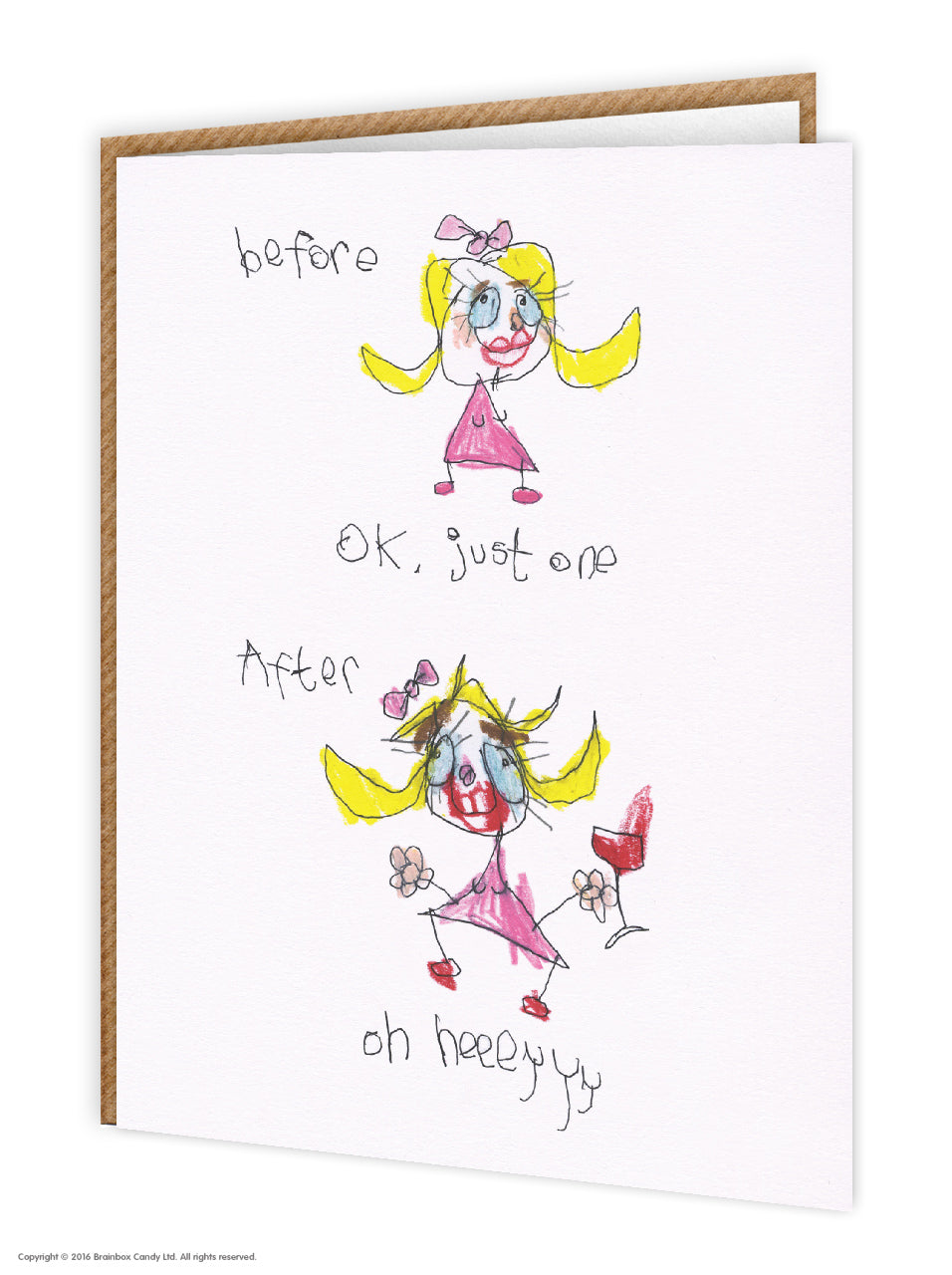 Colourful Funny Before and After Illustrated Card 