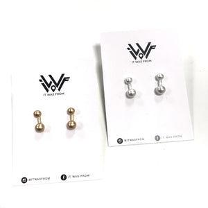 Mini Double Dot Earrings
