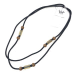 long rubber beaded statement necklace