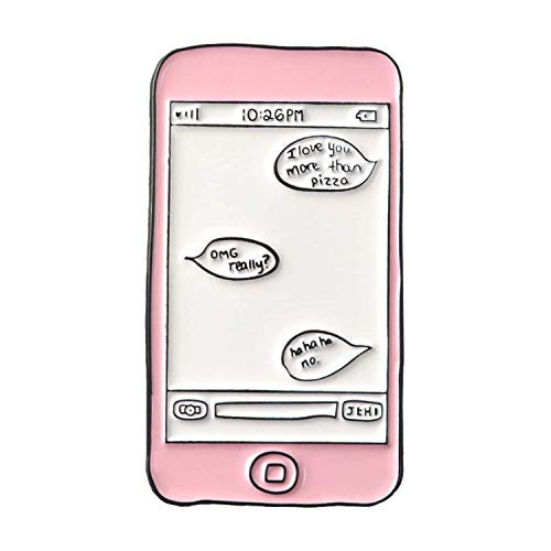 pink 'i love pizza' pin badge funny gifts Rew Clothing