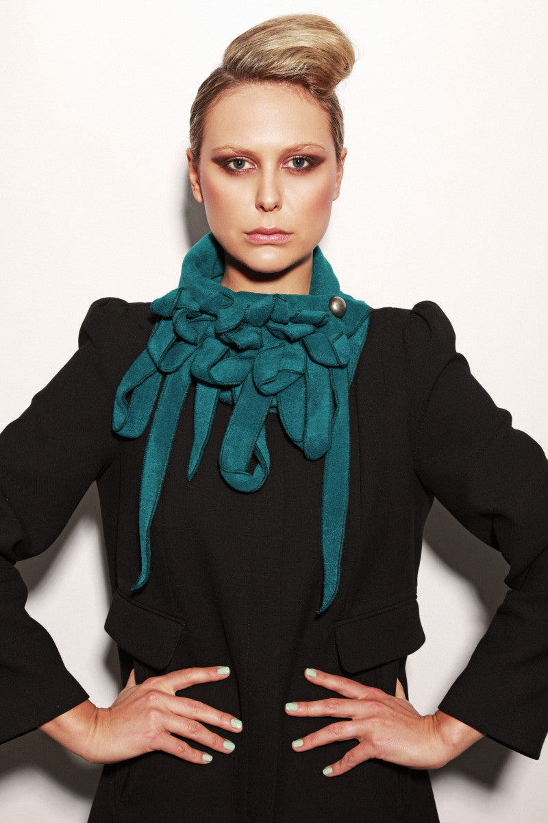 Petrol green ladies scarf