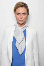 unusual airtex white scarf|neckerchief