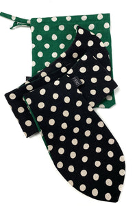 MAScarf© - Polka Dot Green & Black
