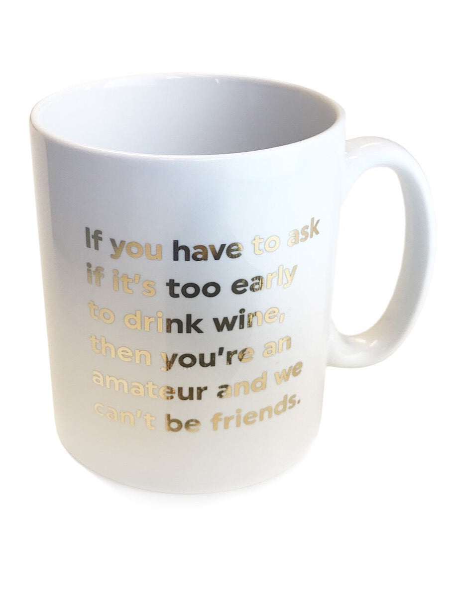 Funny Friend Wine Mug Gift Ideas Gold