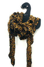 mustard boucle wool scarf