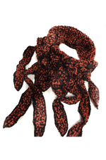 orange boucle wool scarf rew clothing