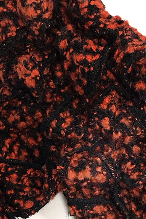 orange boucle unusual scarf collar