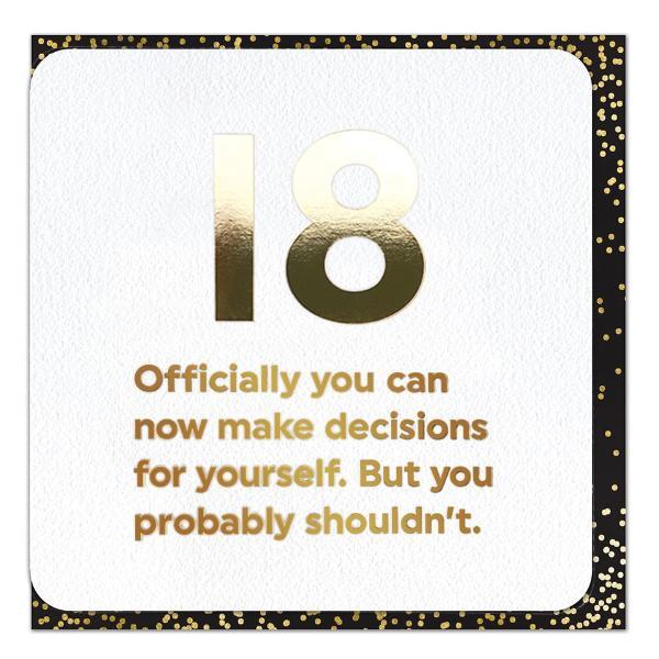 funny 18th birthday card buy online rew clothing