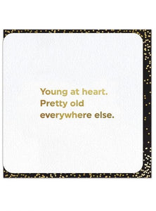 funny card birthday forever young luxury gold
