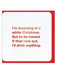 white wine funny Christmas xmas card