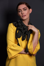 black and cream striped scarf