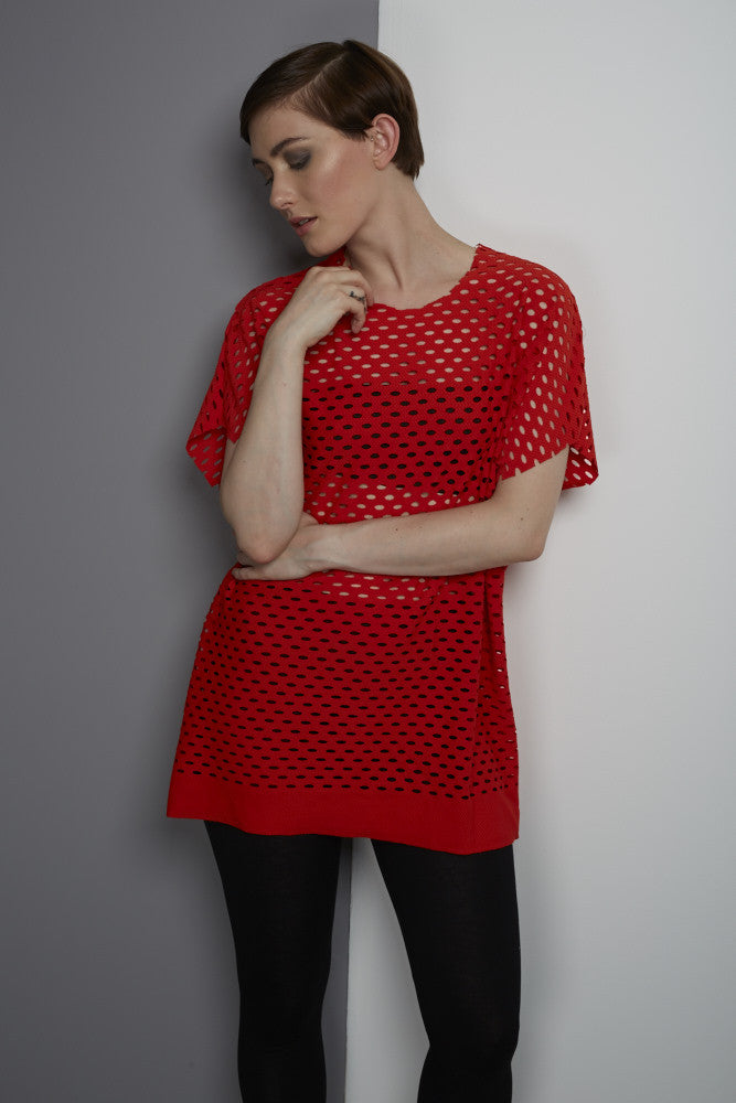 Red Airtex T-Shirt