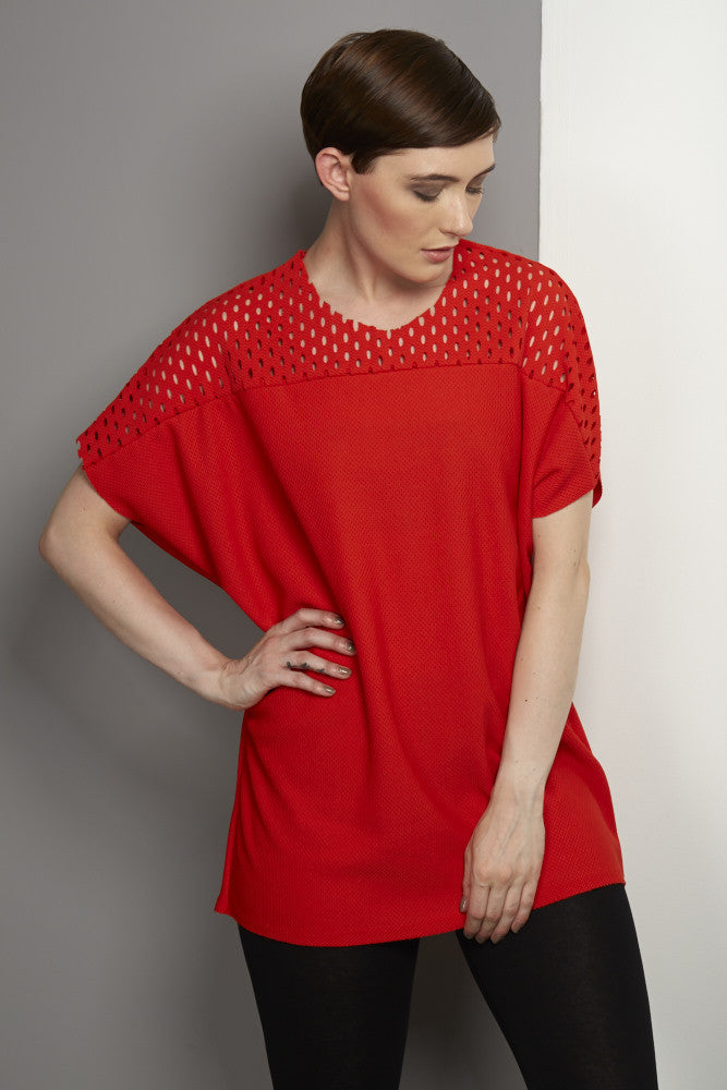 Orange T-Shirt with Airtex Trim