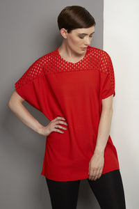 Orange T-Shirt with Airtex Trim