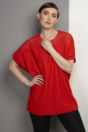 Orange T-Shirt with Airtex Trim