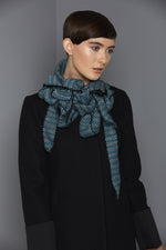 blue and black rew scarf