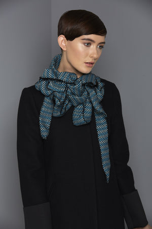 blue and black rew scarf