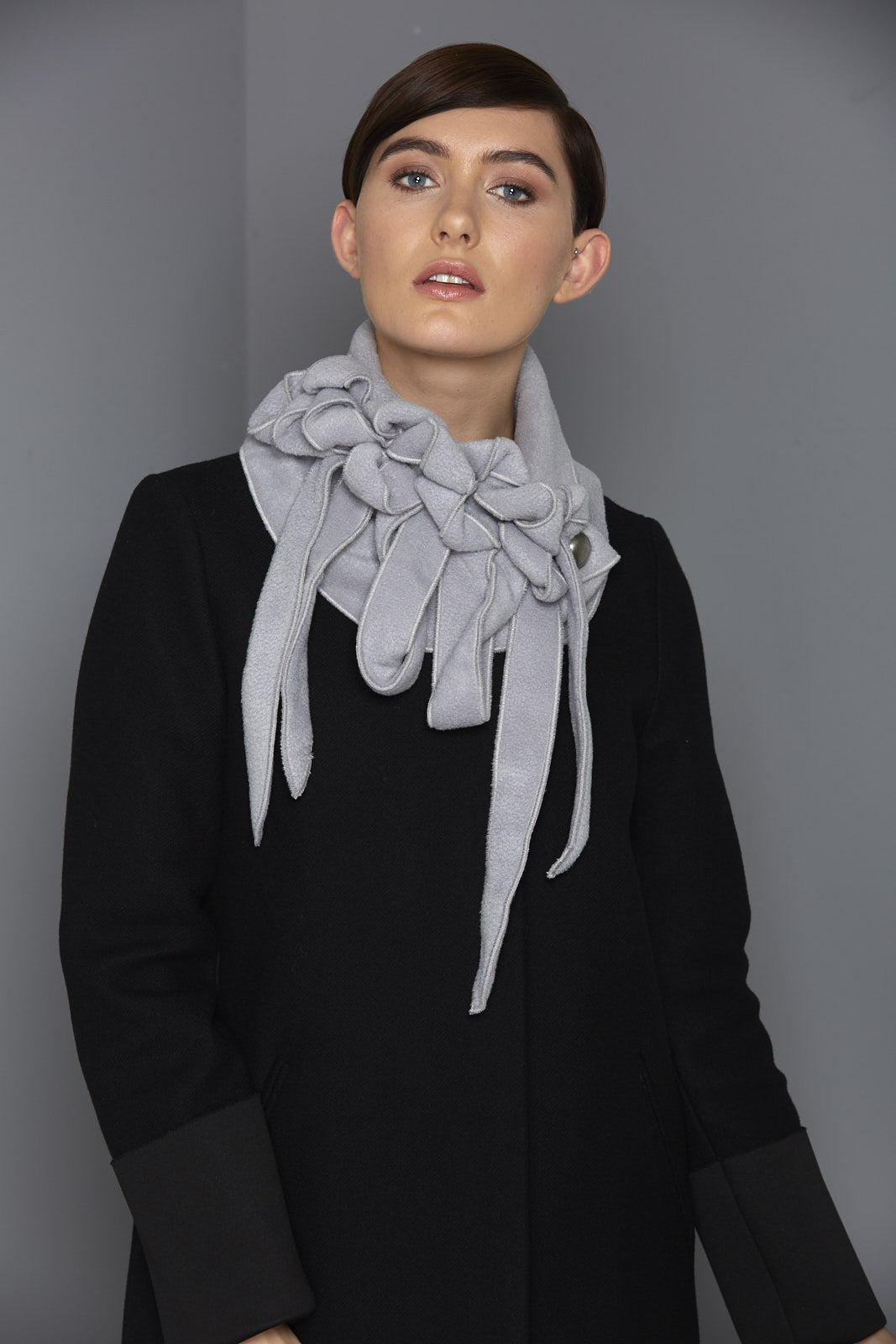 grey winter scarf