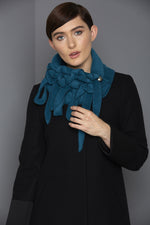 trending petrol blue fleece scarf 