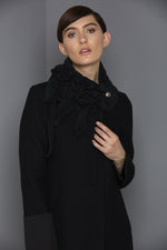 black fleece scarf for winter 